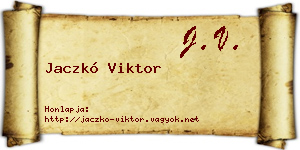 Jaczkó Viktor névjegykártya