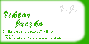 viktor jaczko business card